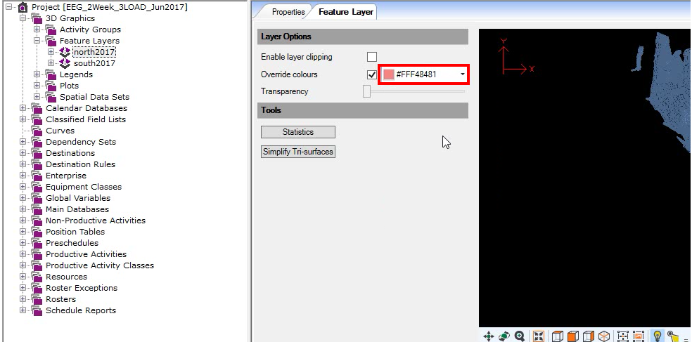 How can I change Feature Layer colours in XACT?