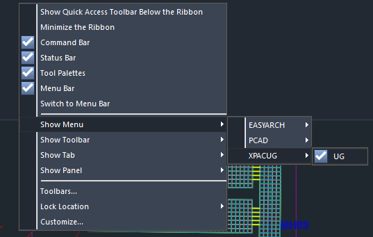 How do I reset the progeCAD design toolbar?