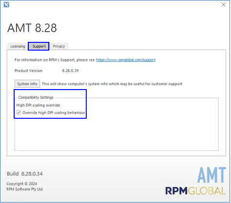 Why is AMT not displaying correctly?