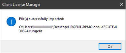 How do I install temporary XECUTE license files?
