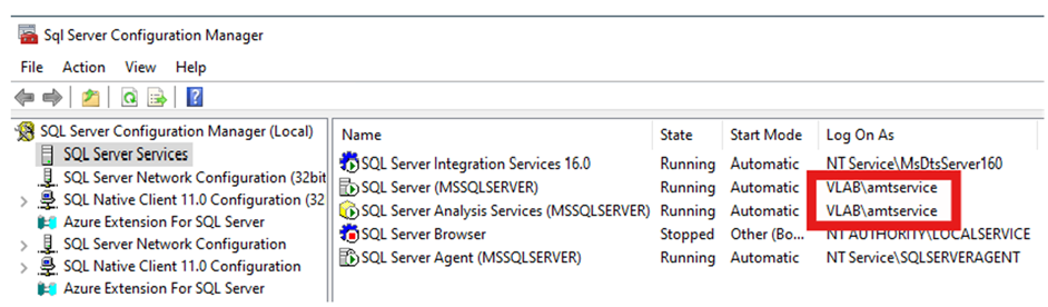How do I reset the AMT and EPF adapter services account passwords?